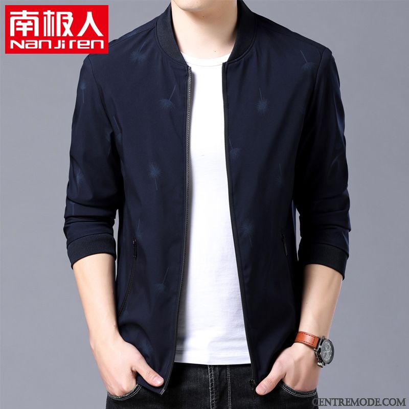 Blouson De Marque Homme, Veste Parka Homme Saphir Argent