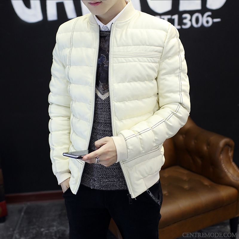 Blouson En Cuir Pas Cher Blé Blanc, Veste En Cuir Homme Mode