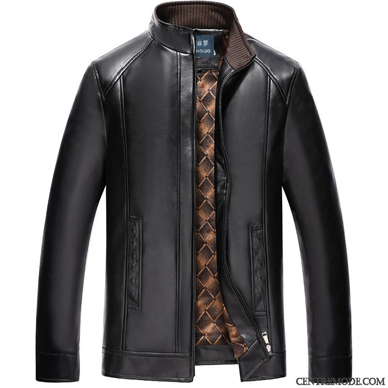 Blouson En Daim Homme Peachpuff Papayawhip, Blouson Cuir Marron Homme Pas Cher