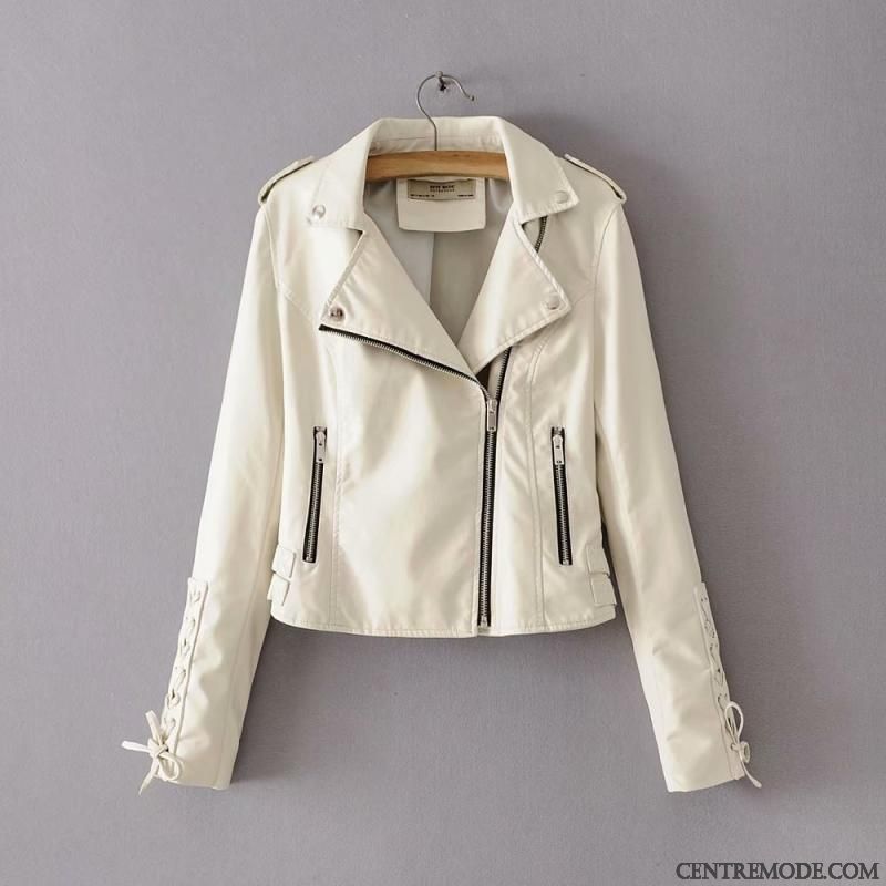 Blouson Femme Imitation Cuir, Manteau En Cuir Femme Gris Charbon Bronzer