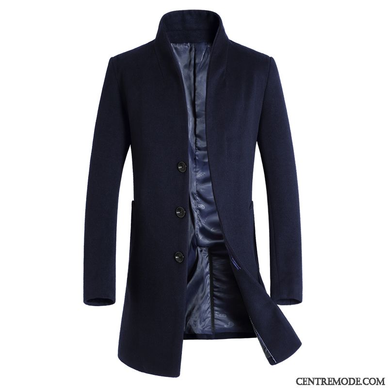 Blouson Homme Cuir Manteau Noir Marine, Manteau Homme En Cuir Pas Cher