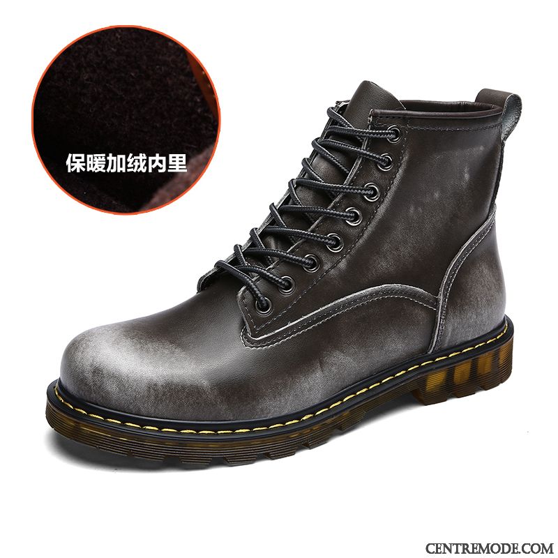 Boots Homme De Marque En Vente, Bottes Homme Marron Cuir Pierre Brun