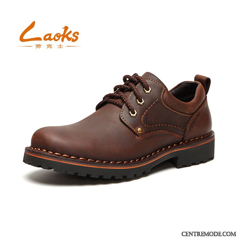 Boots Homme À Talon En Ligne, Derbies Cuir Marron Homme Pensée Darkviolet