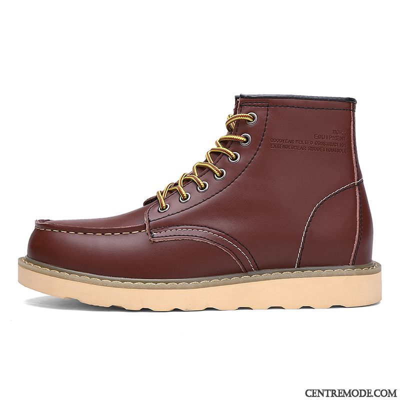 Bottes Chaude Homme Jaune Bleu, Bottes Cuir Marron Homme Pas Cher