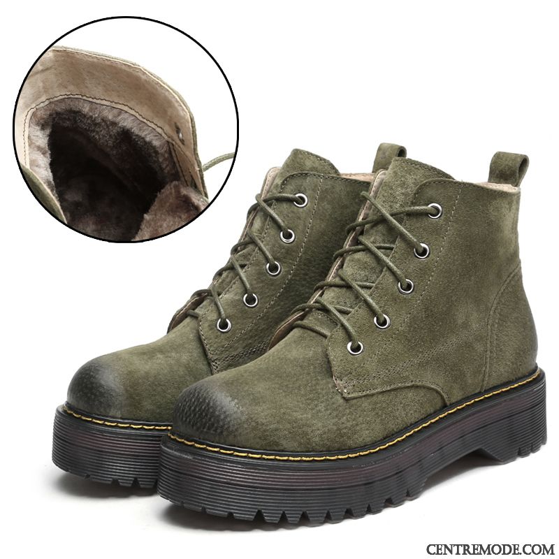 Bottes Cuir Femme Talon Haut Marron Vert Émeraude, Des Bottes En Cuir Pas Cher