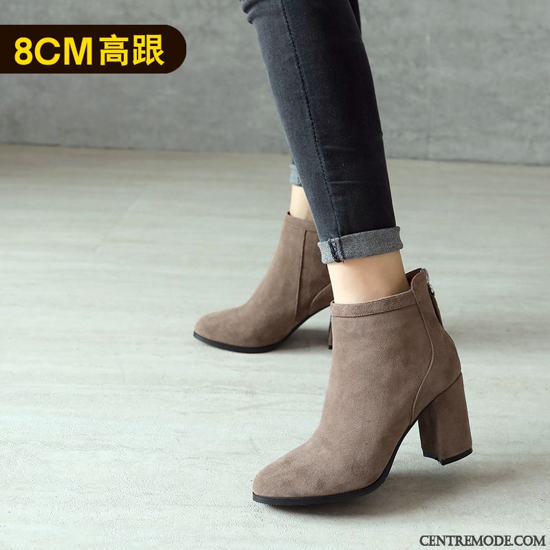 Bottes Cuir Noir Femme Pas Cher Ivoire Crème, Achat Botte En Ligne Soldes