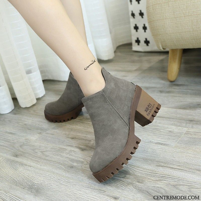Bottes D Hiver Pour Femmes En Solde Bleu Aigue-marine Darkviolet, Bottines Noir A Talon France