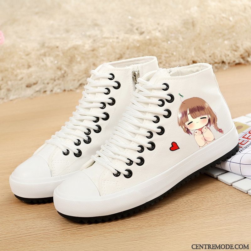 Bottes En Soldes Skate, Chaussure Skate Femme Grande Taille Vert Mousse Blanc