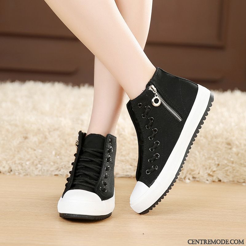 Bottes En Soldes Skate, Chaussure Skate Femme Grande Taille Vert Mousse Blanc