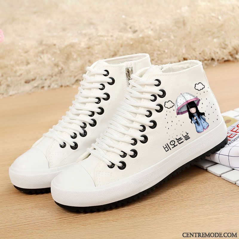 Bottes En Soldes Skate, Chaussure Skate Femme Grande Taille Vert Mousse Blanc