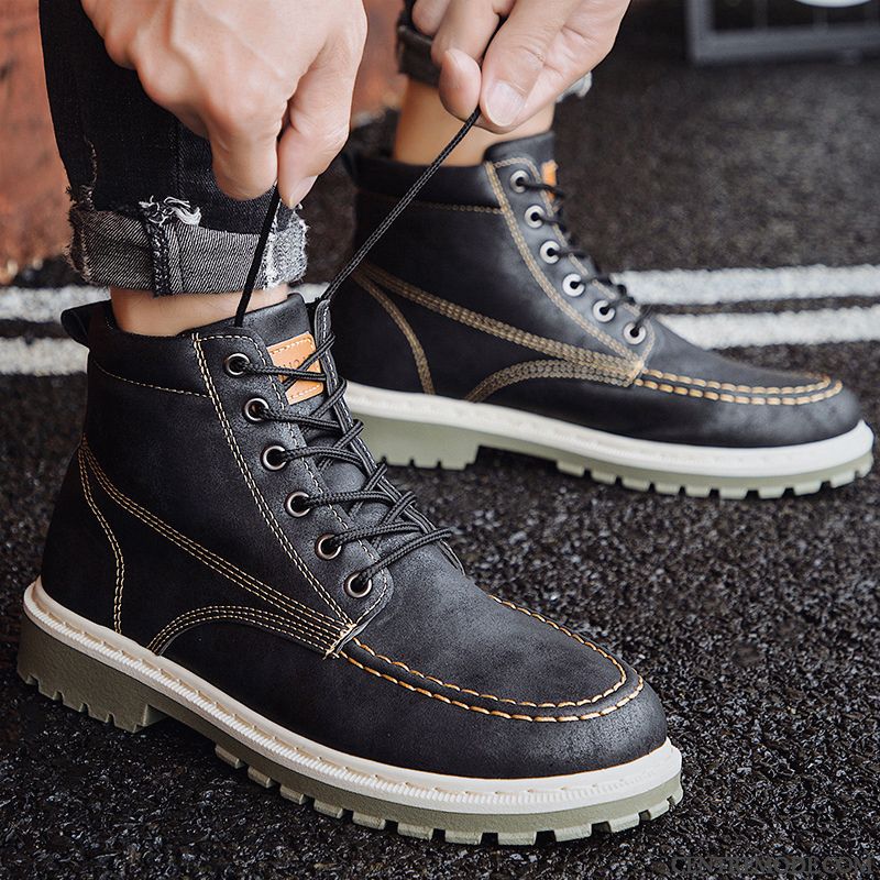 Bottes Homme Bottes Martin Tendance Hautes Angleterre Tous Les Assortis Bottes Courtes Marron