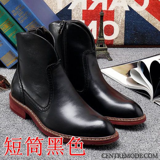 Bottes Homme Chaude, Bottes Homme Marron Corail Rose