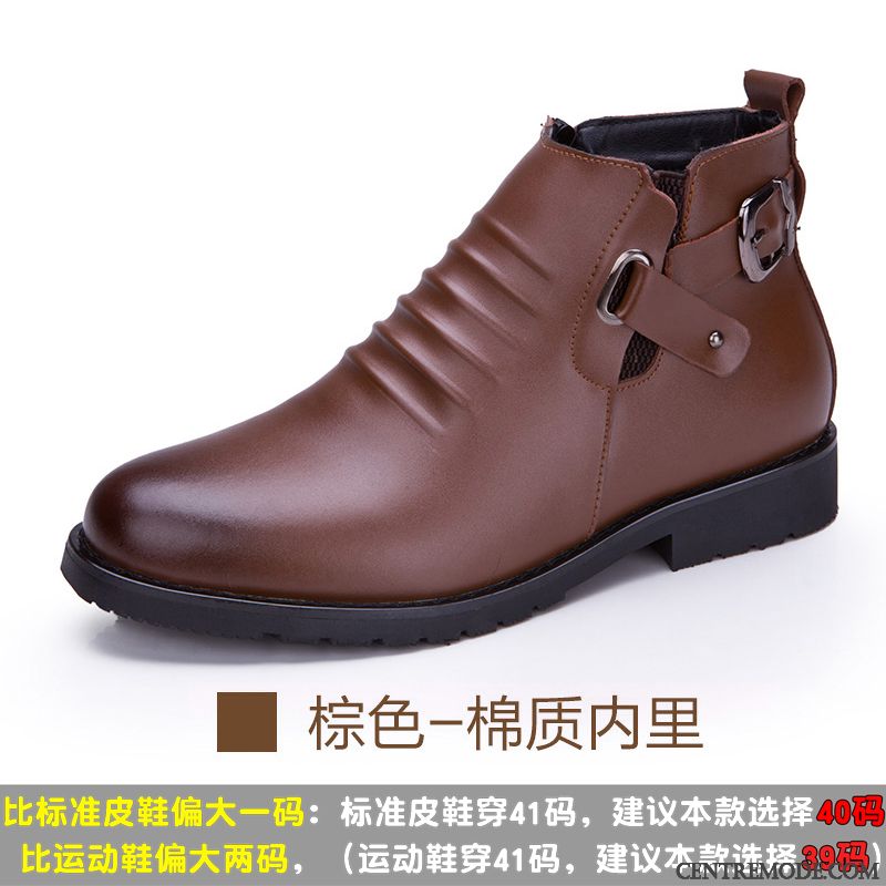 Bottes Homme Cuir, Chaussure En Cuir Homme Seagreen Vin Rouge