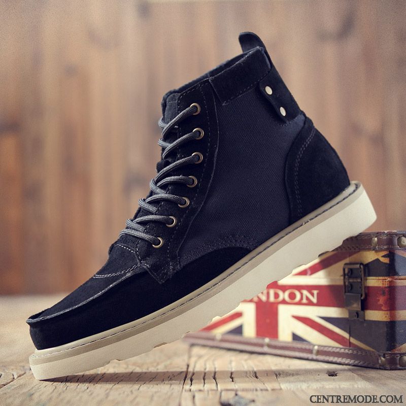 Bottes Homme Marron Cuir Neige Azur, Bottine Hiver Homme Pas Cher