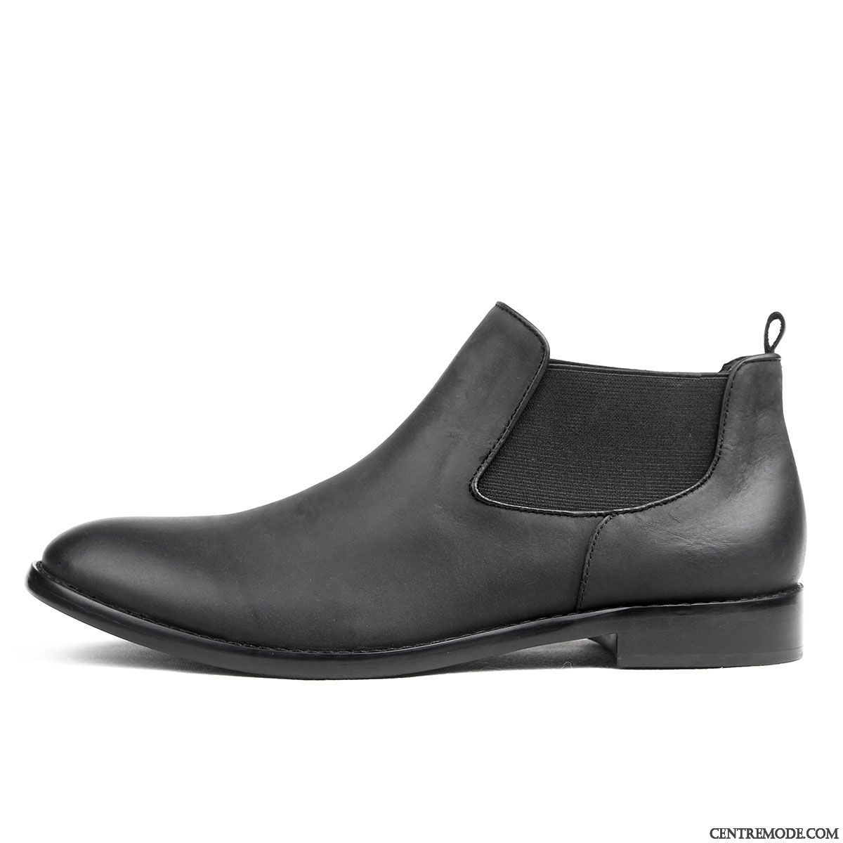 Bottes Homme Rétro De Boîtier Été Bottes Courtes Tendance Bottes Martin Noir