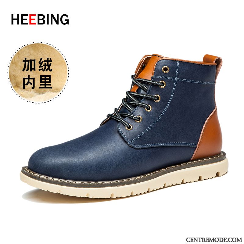 Bottes Luxe Homme, Botte Fashion Homme Bleu Royal Motor City