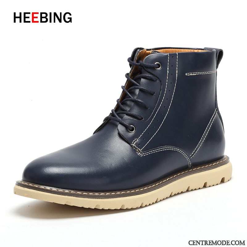 Bottes Luxe Homme, Botte Fashion Homme Bleu Royal Motor City