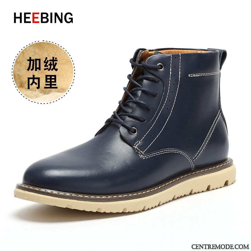 Bottes Luxe Homme, Botte Fashion Homme Bleu Royal Motor City