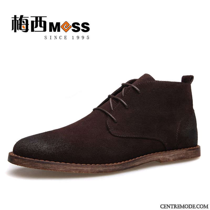 Bottes Marron Homme Sandybrown Bordeaux, Chaussure De Bottes Homme