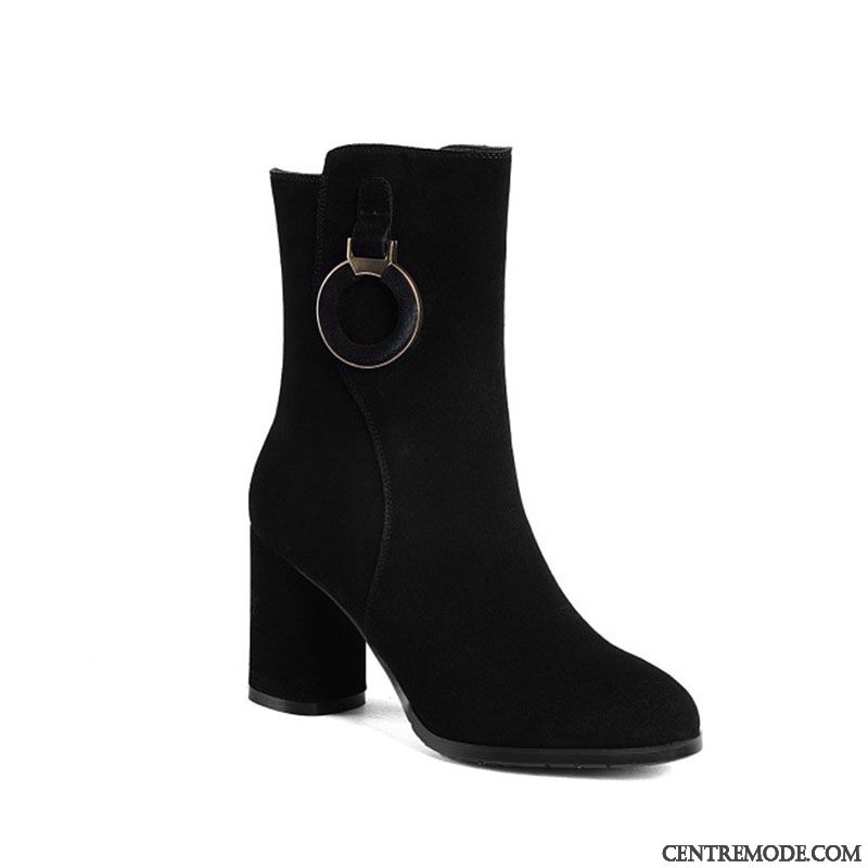 Bottes Mode Femme En Ligne, Bottines Cuir Noir Femme Écarlate Bleu Aigue-marine