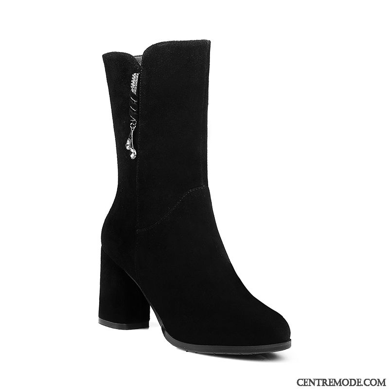Bottes Mode Femme En Ligne, Bottines Cuir Noir Femme Écarlate Bleu Aigue-marine