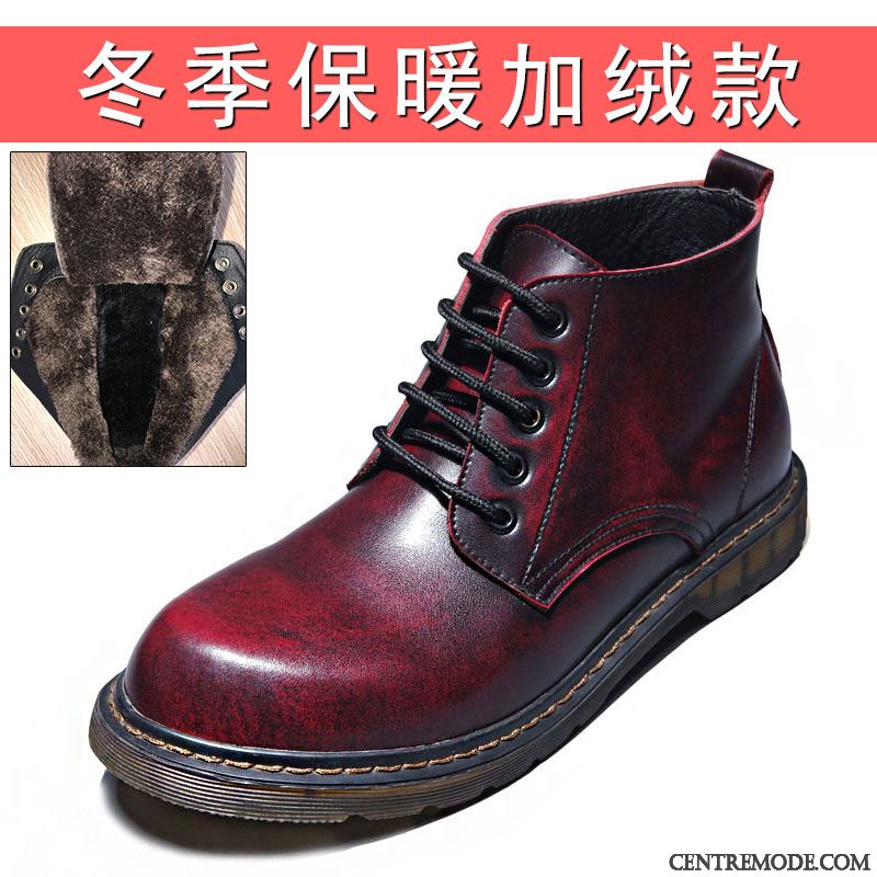 Bottes Montante Homme Soldes, Bottes Montante Cuir Gris Jaune