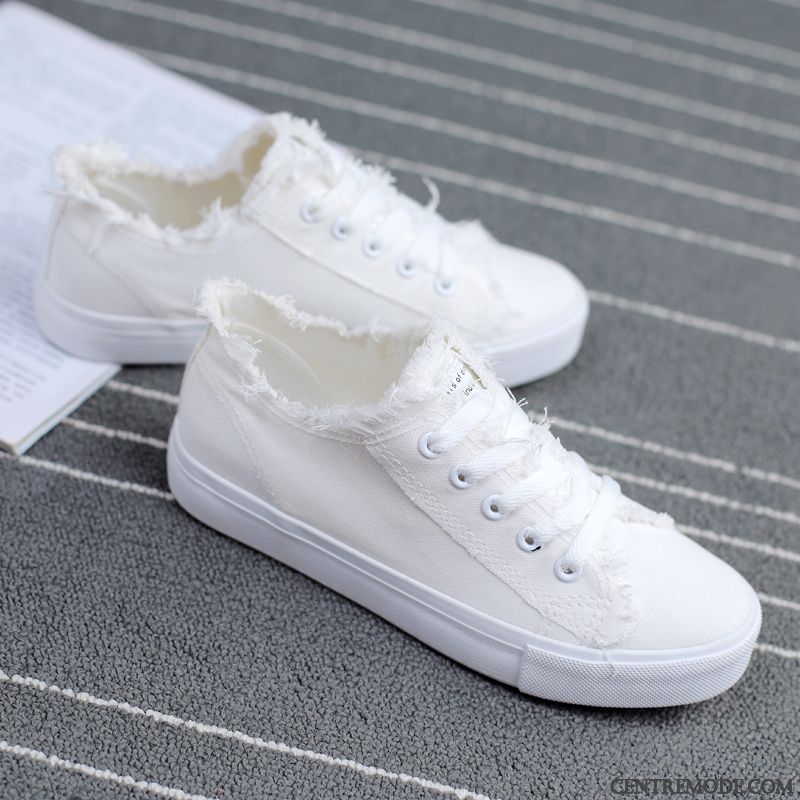 Bottes Plates Skate Pas Cher, Chaussure Skate Femme Gris Charbon Bleu