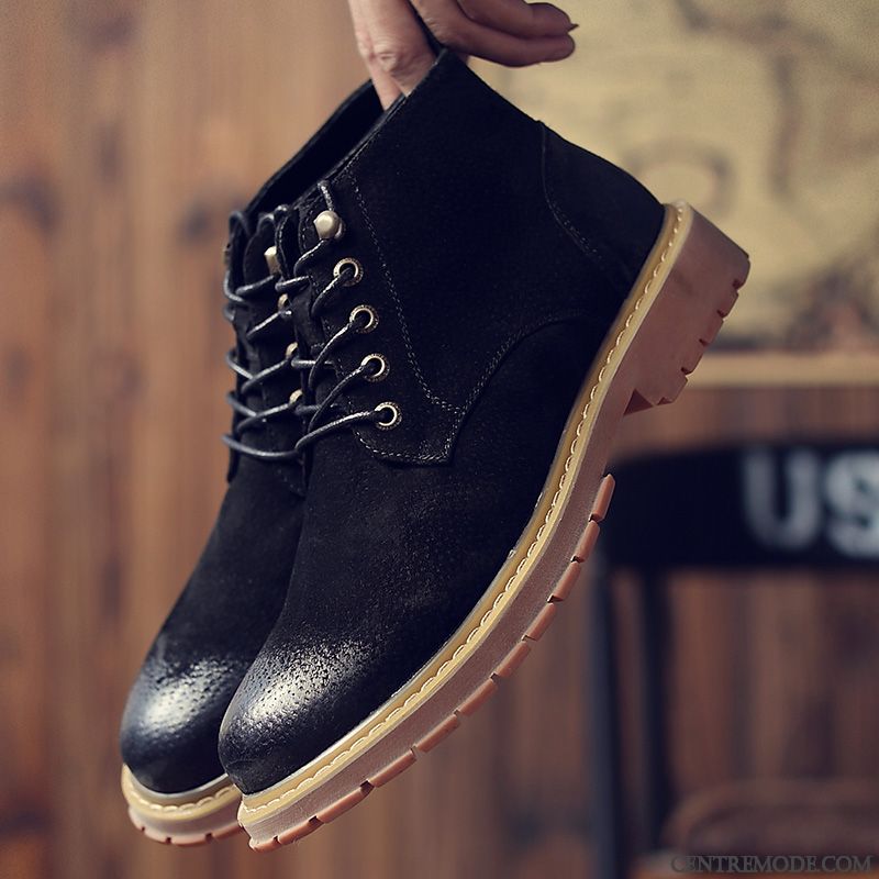 Bottes Pour Les Hommes Pierre Gris Fumé, Boots Chaussures Homme Pas Cher