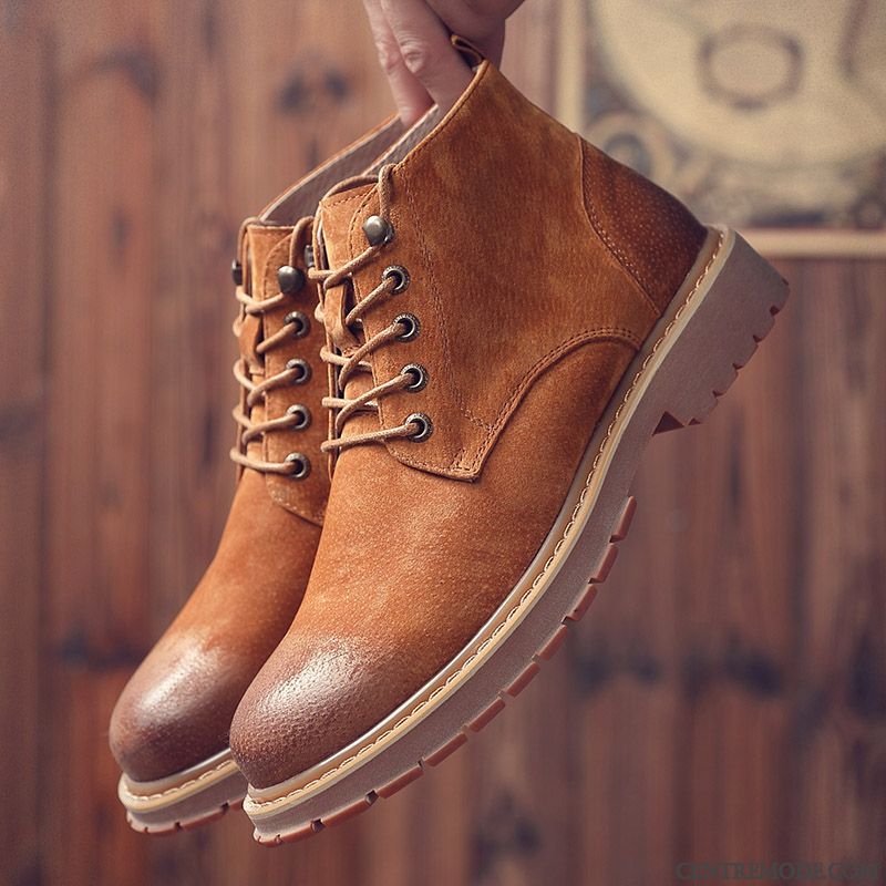 Bottes Pour Les Hommes Pierre Gris Fumé, Boots Chaussures Homme Pas Cher
