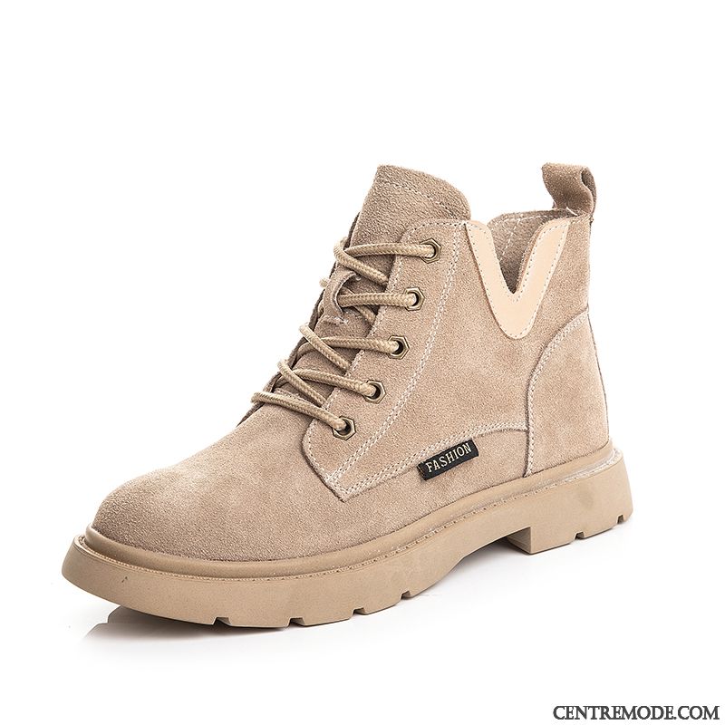 Bottine En Cuir Femme Pas Cher, Soldes Bottes Cuir Marron Rose