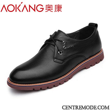 Bottine Noir Homme Cuir Violette Antique Kaki, Derbies En Cuir Marron