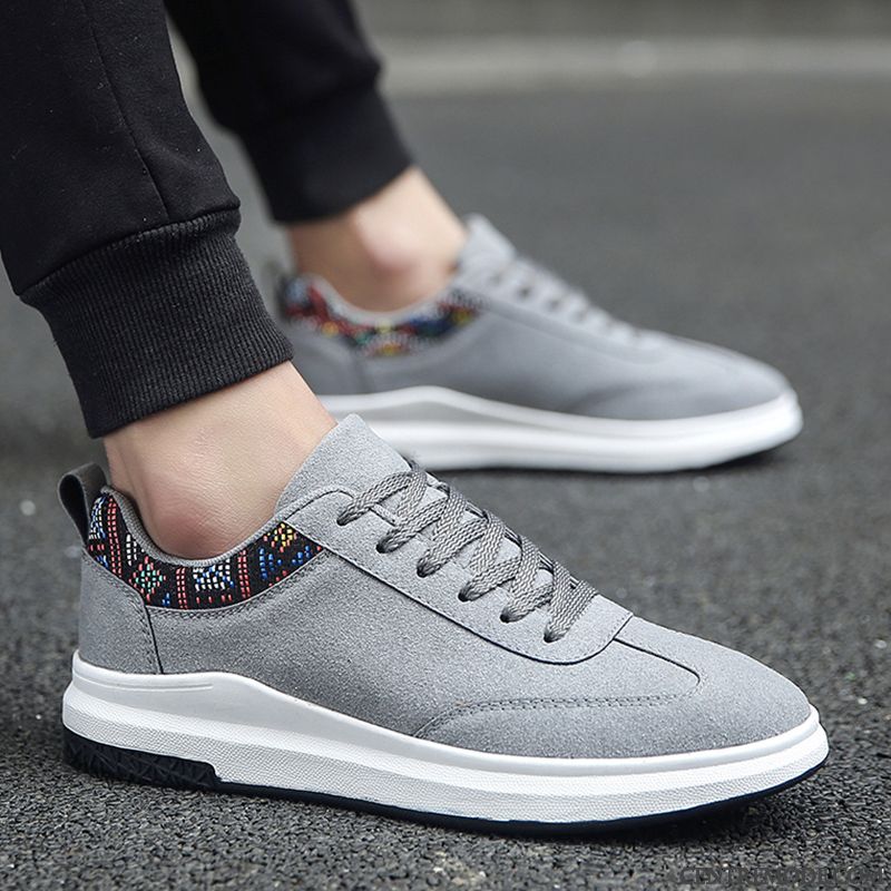 Bottine Skate Noir Bleu Pensée, Bottes Plates Skate Homme Pas Cher Soldes