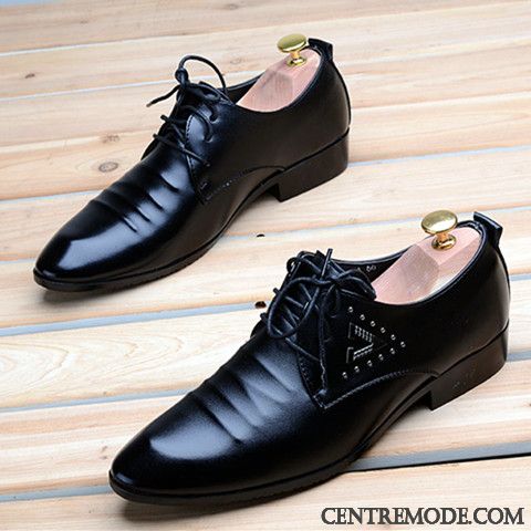 Bottines En Cuir Noir Homme, Derbies Cuir Pas Cher Or Gris Fumé