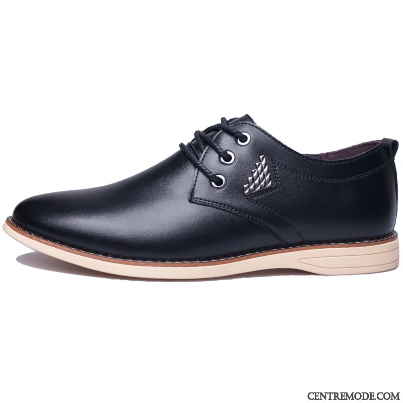 Bottines Haut Talon Homme Pas Cher, Derbies Homme Soldes Ivoire Tout Noir