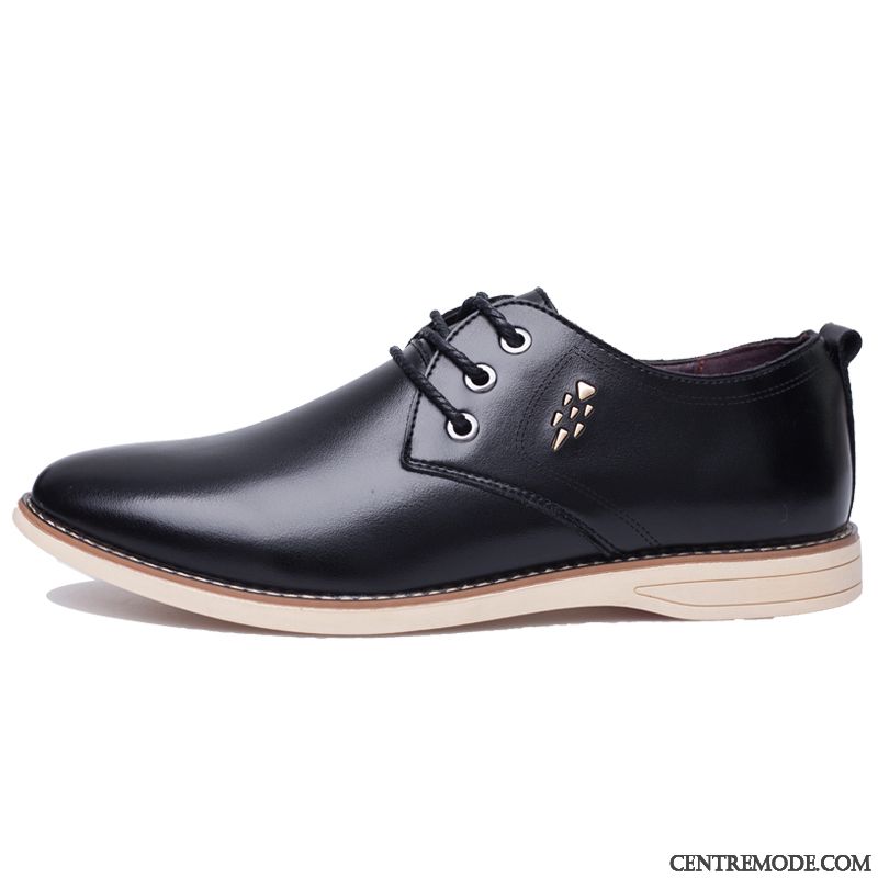 Bottines Haut Talon Homme Pas Cher, Derbies Homme Soldes Ivoire Tout Noir