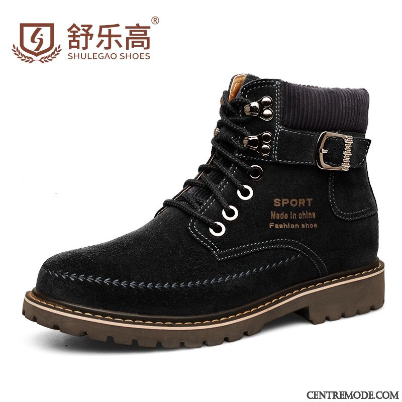 Bottines Homme Cuir, Bottes Jeune Homme Seashell Gris
