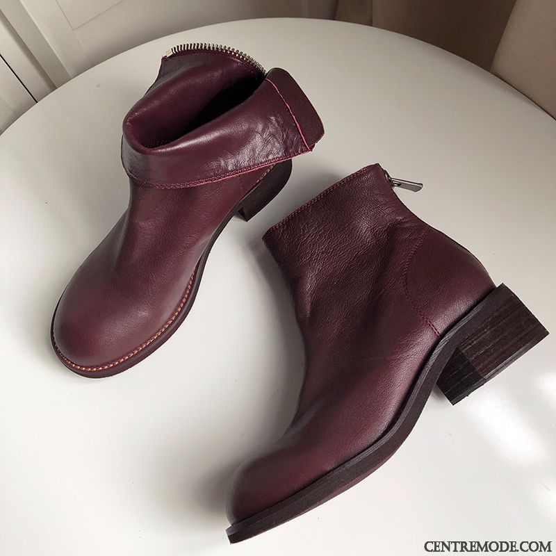 Bottines Plates Femme Cuir, Bottines Été Femme Pas Cher Vert Émeraude Vert