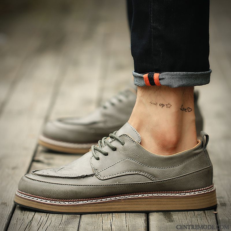 Bottines Été Homme Pas Cher, Derbies Pour Hommes Pensée Noir