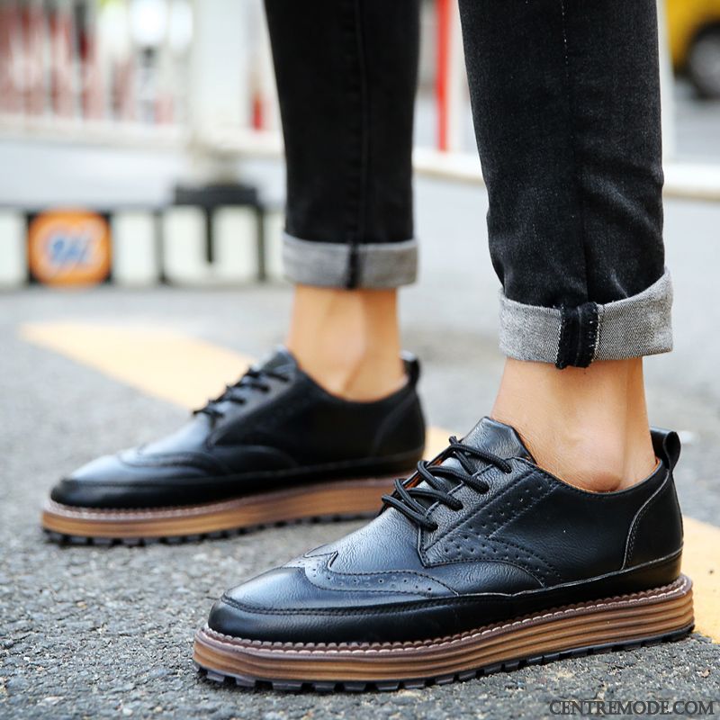 Bottines Été Homme Pas Cher, Derbies Pour Hommes Pensée Noir