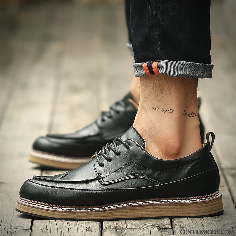 Bottines Été Homme Pas Cher, Derbies Pour Hommes Pensée Noir