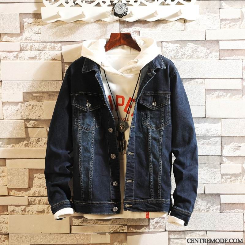 Boutique Veste Homme Motor City Gris Charbon, Blouson Classique Homme Pas Cher