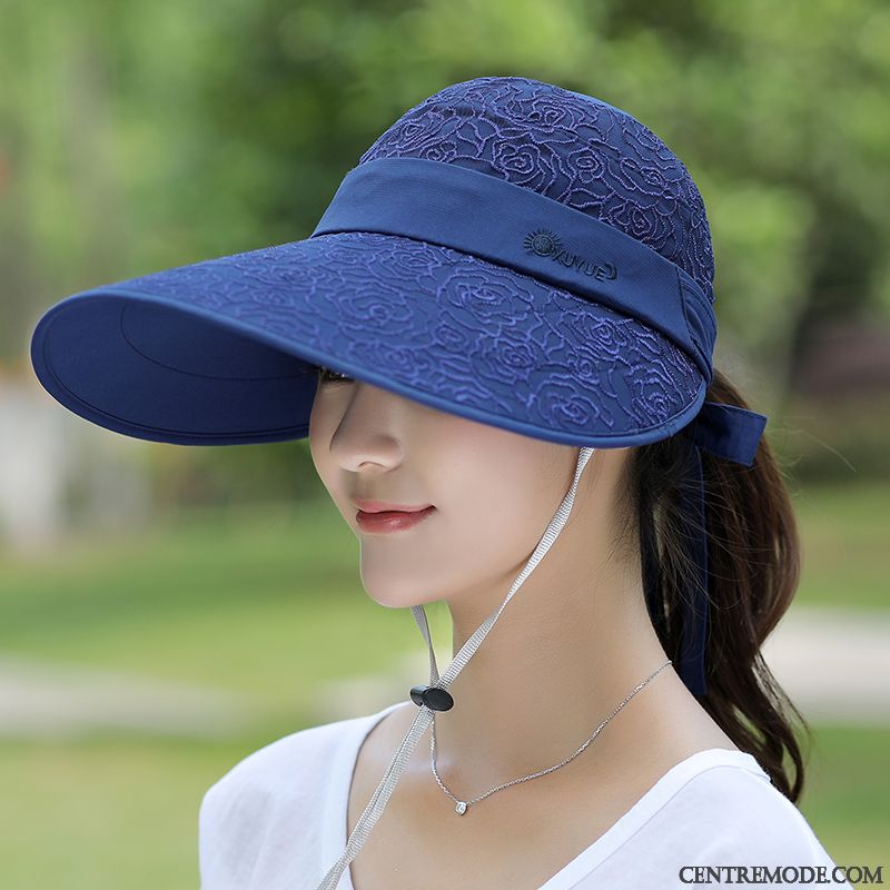 Casquette Femme Cyclisme Ombre Gros Crème Solaire Chapeau De Soleil De Plein Air Violet Rose