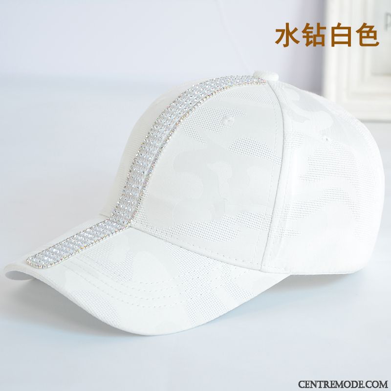 Casquette Femme Diamant Casquette De Baseball Ombre Chapeau Été L'automne Noir