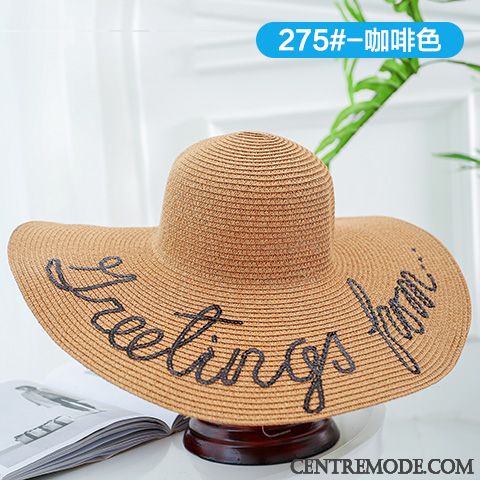 Casquette Femme Gros De Plein Air Chapeau De Soleil Crème Solaire Plage Voyage Blanc