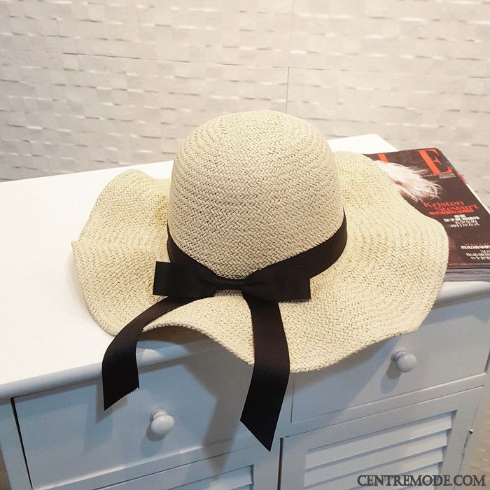 Casquette Femme Pure Bord De Mer Vague Ombre Crème Solaire Plage