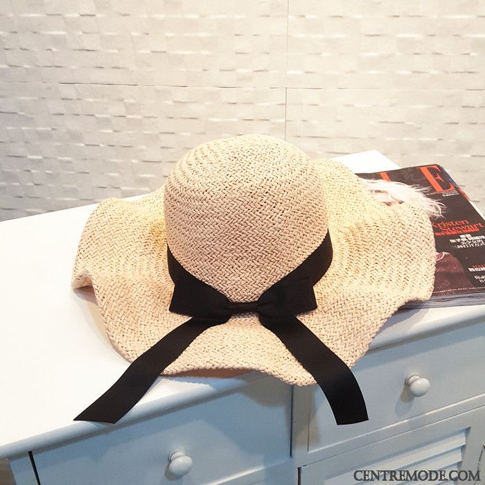 Casquette Femme Pure Bord De Mer Vague Ombre Crème Solaire Plage