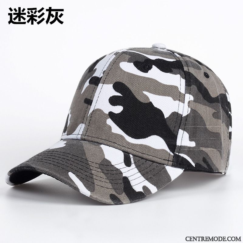 Casquette Homme Casquette De Baseball Camouflage Chapeau Vert