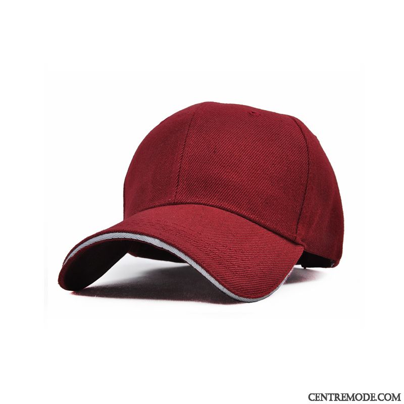 Casquette Homme Chapeau Casquette De Baseball Tourisme Ombre Rouge