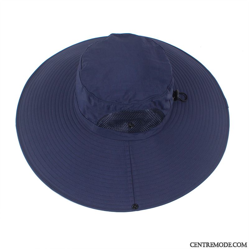 Casquette Homme De Plein Air Chapeau Ombre Gros Chapeau De Pêche Crème Solaire Gris Clair