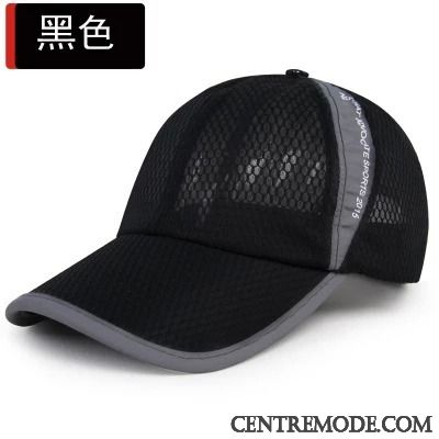 Casquette Homme Engrener Chapeau Casquette De Baseball De Plein Air Ombre Été Noir